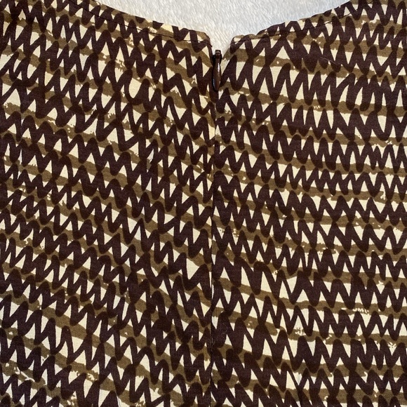 Tracy Reese structured peplum brown tan abstract silk blend bustier top S - Picture 8 of 13